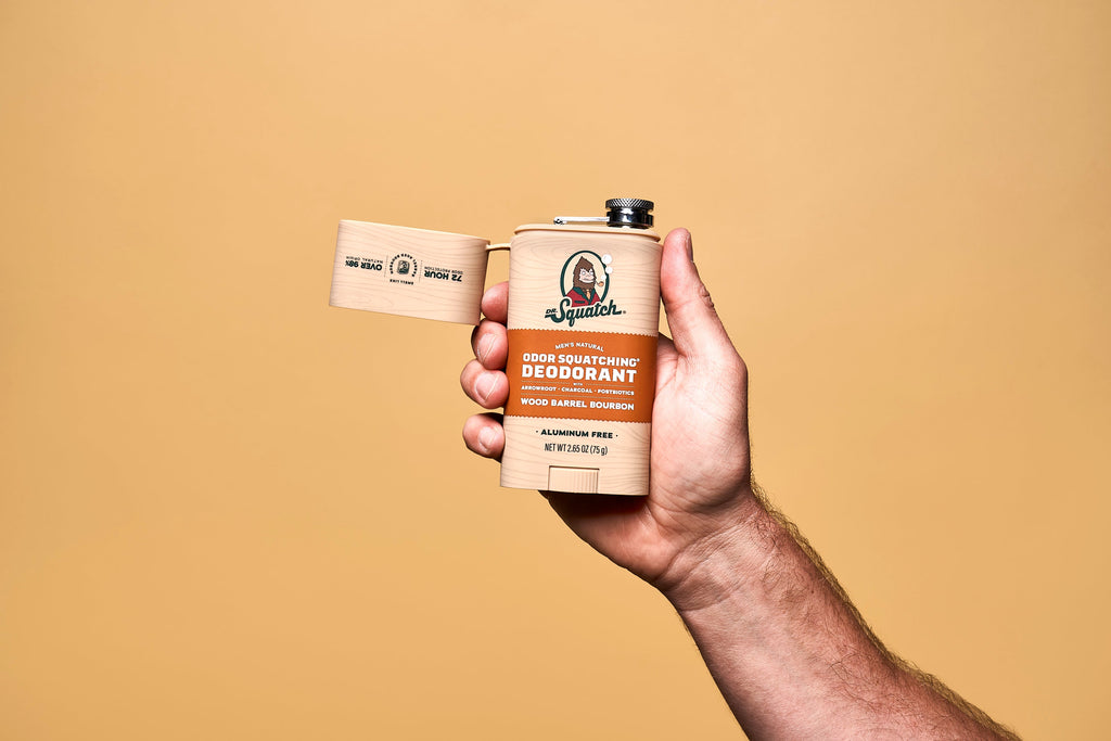 Wood Barrel Bourbon Deo Flask - Bold Scents for Clean Skin