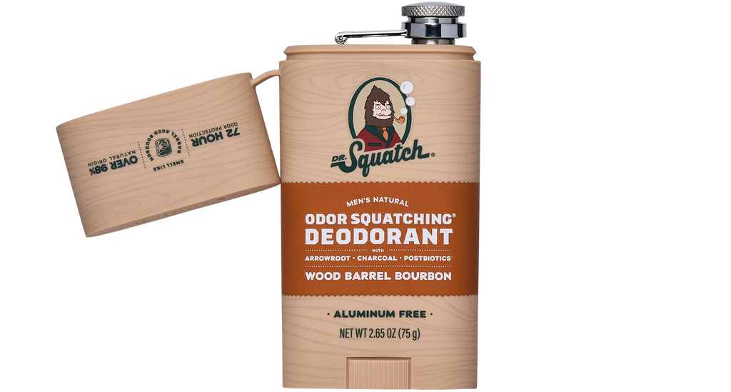 Wood Barrel Bourbon Deo Flask - Bold Scents for Clean Skin