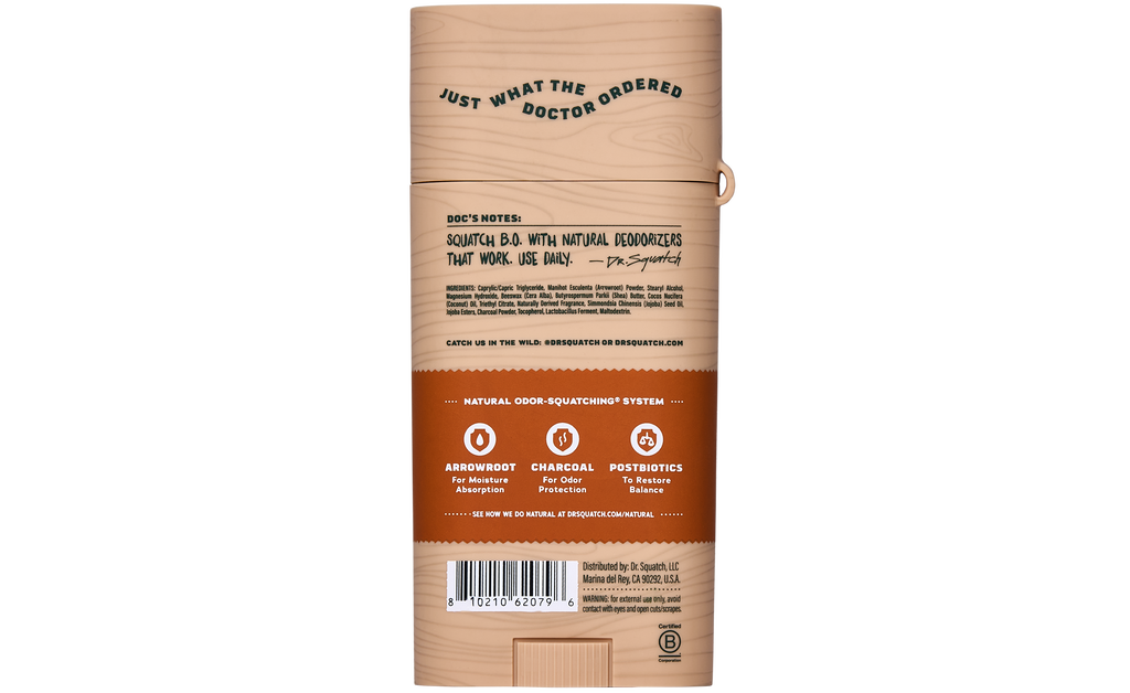 Wood Barrel Bourbon Deo Flask - Bold Scents for Clean Skin