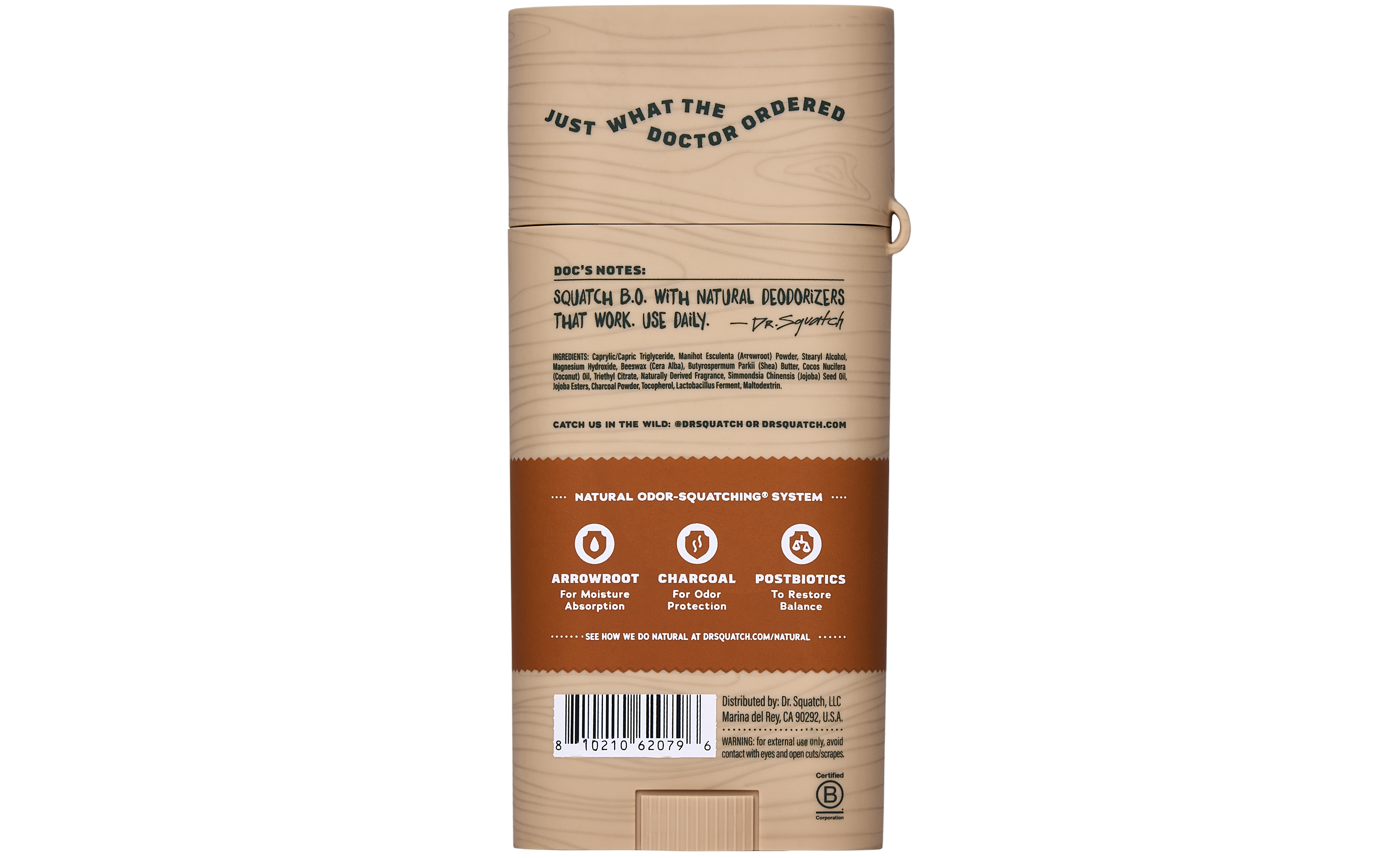 Wood Barrel Bourbon Deo Flask - Bold Scents for Clean Skin