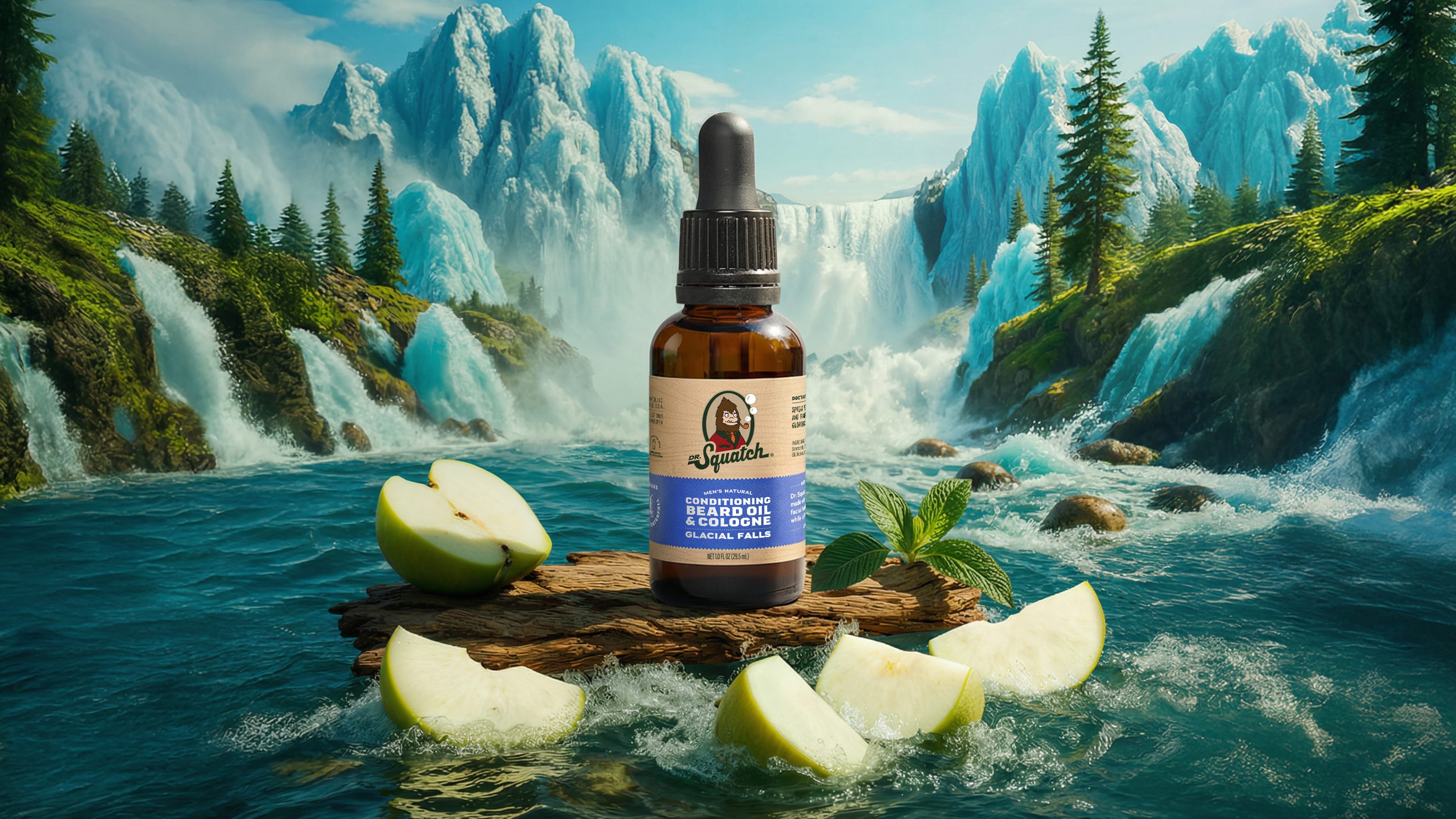 Conditioning Beard Oil & Cologne Glacial Falls - Start Fresh With a Bold Bar
