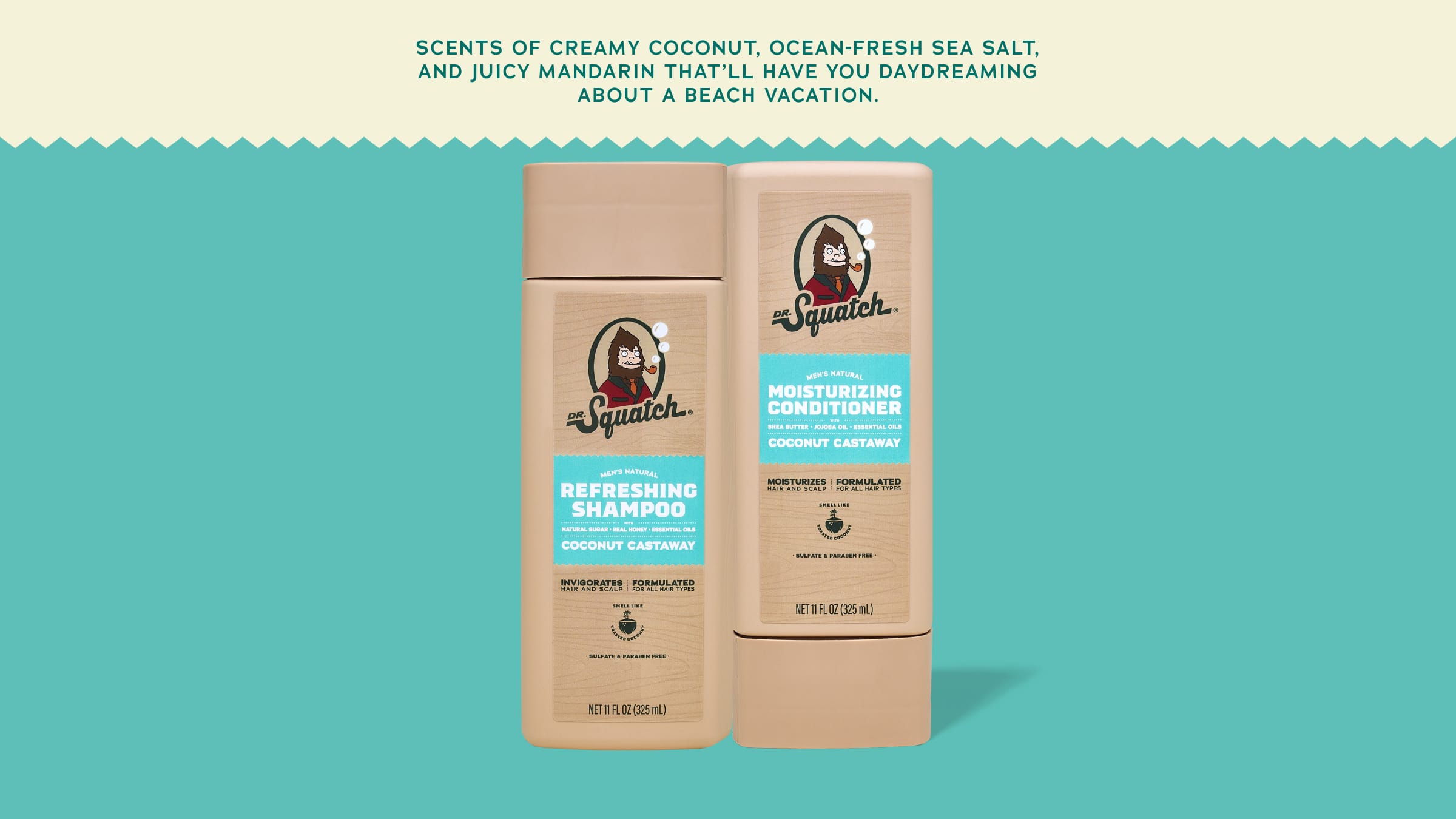 Coconut Castaway Hair Care Kit - Smell Clean and Stay Sharp