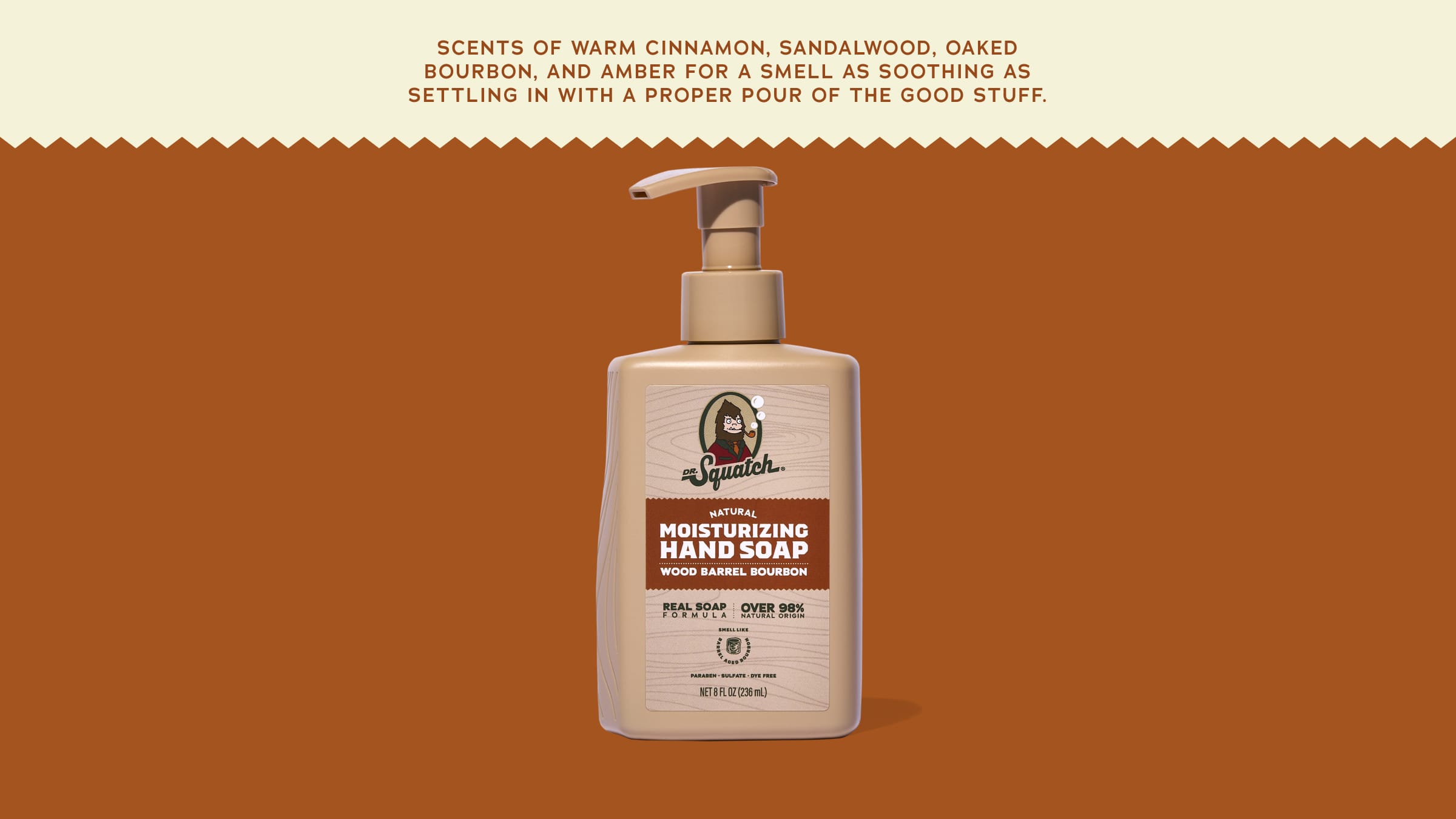 Wood Barrel Bourbon Hand Soap - Stop Using Boring Soap