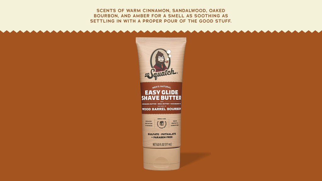 Easy Glide Shave Butter Wood Barrel Bourbon - Make Your Soap Work Harder