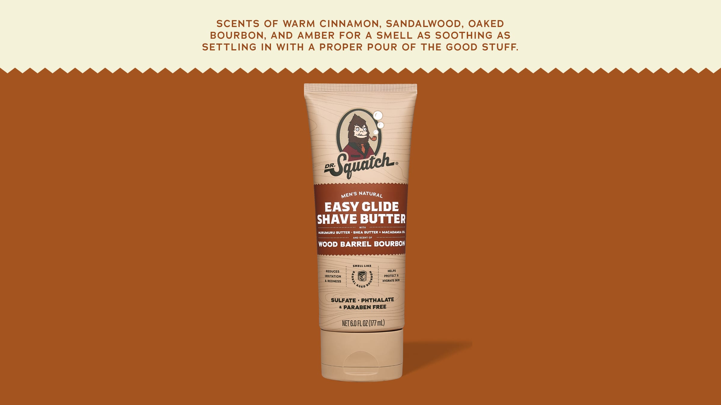 Easy Glide Shave Butter Wood Barrel Bourbon - Make Your Soap Work Harder
