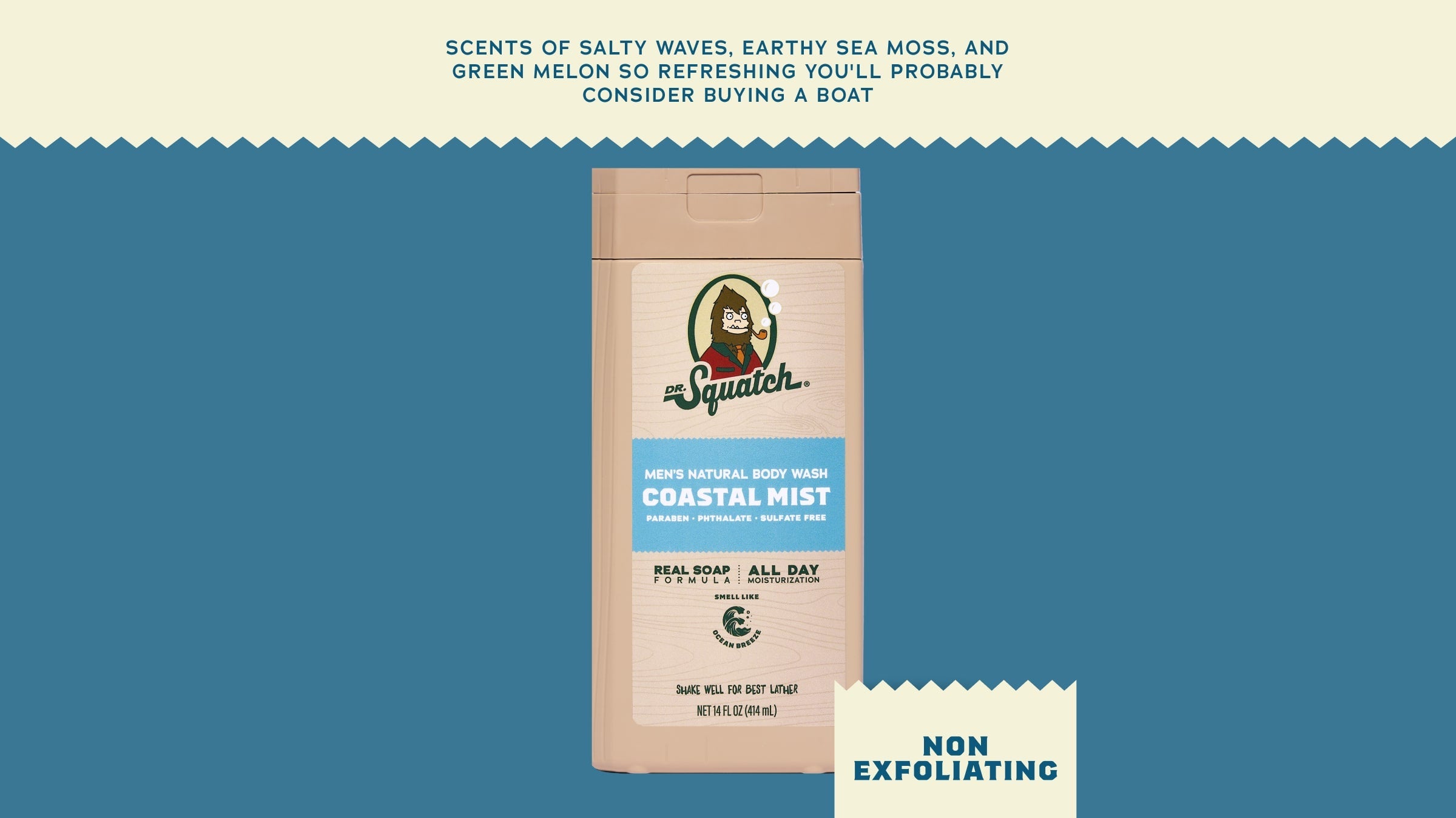 14 oz Coastal Mist Body Wash - Feel Fresh After the Gym