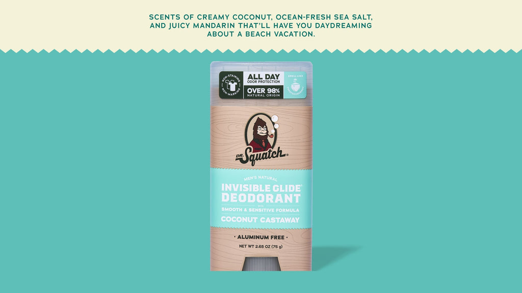 Coconut Castaway Invisible Glide Deodorant - Make Clean Feel Rugged