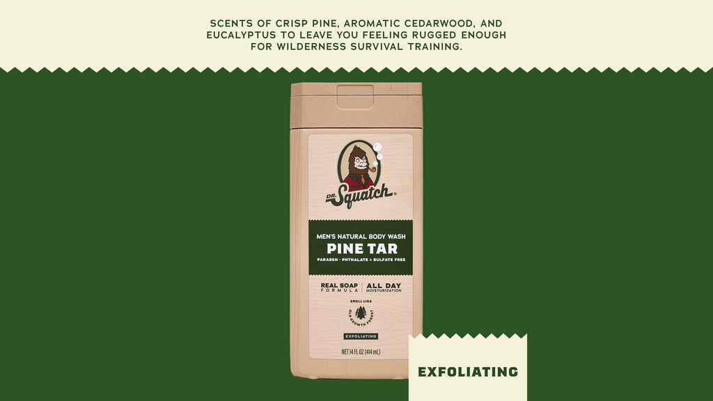 14 oz Pine Tar Exfoliating Body Wash - Step Out Feeling New