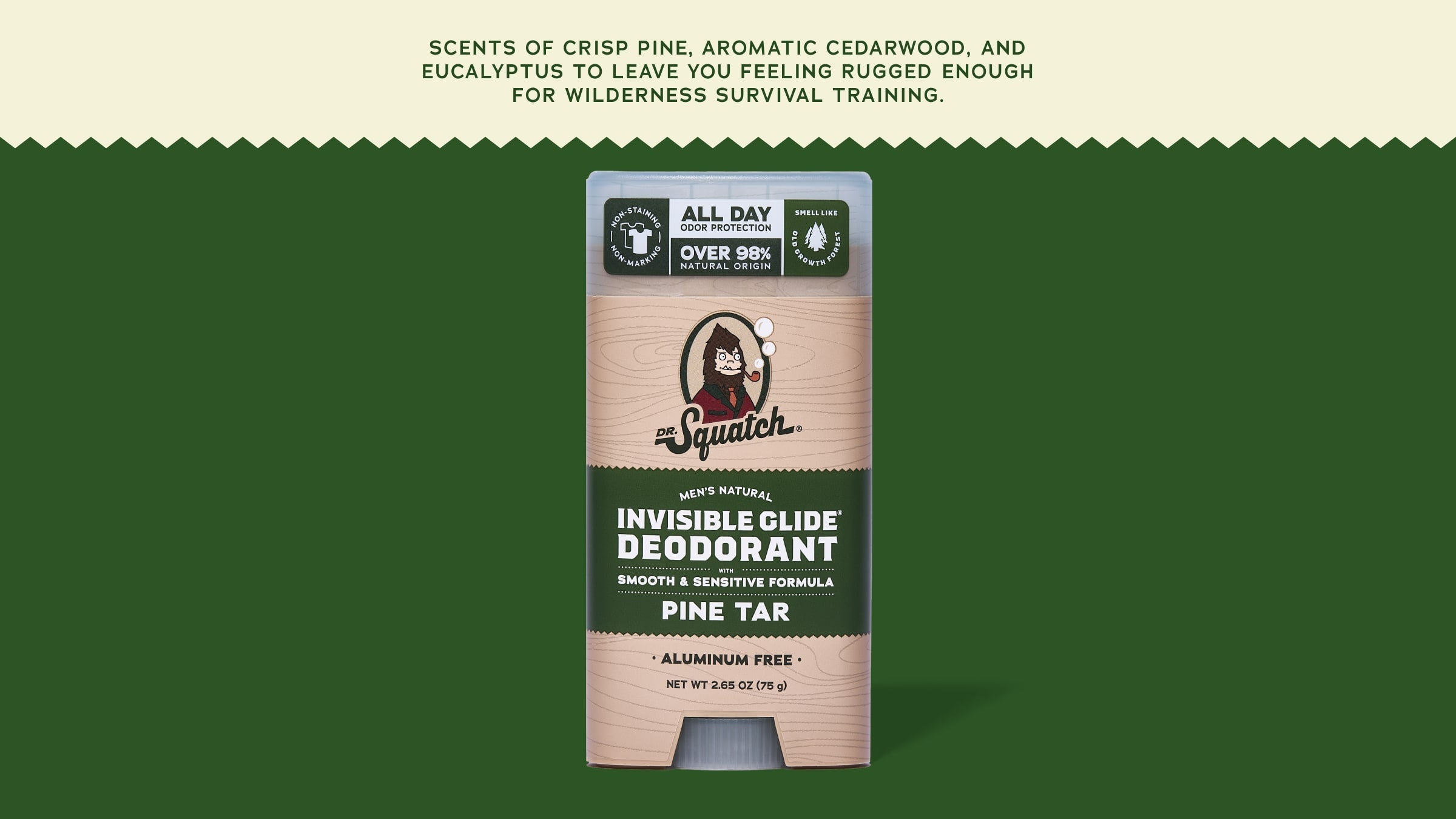 Pine Tar Invisible Glide Deodorant - Freshen Your Daily Routine