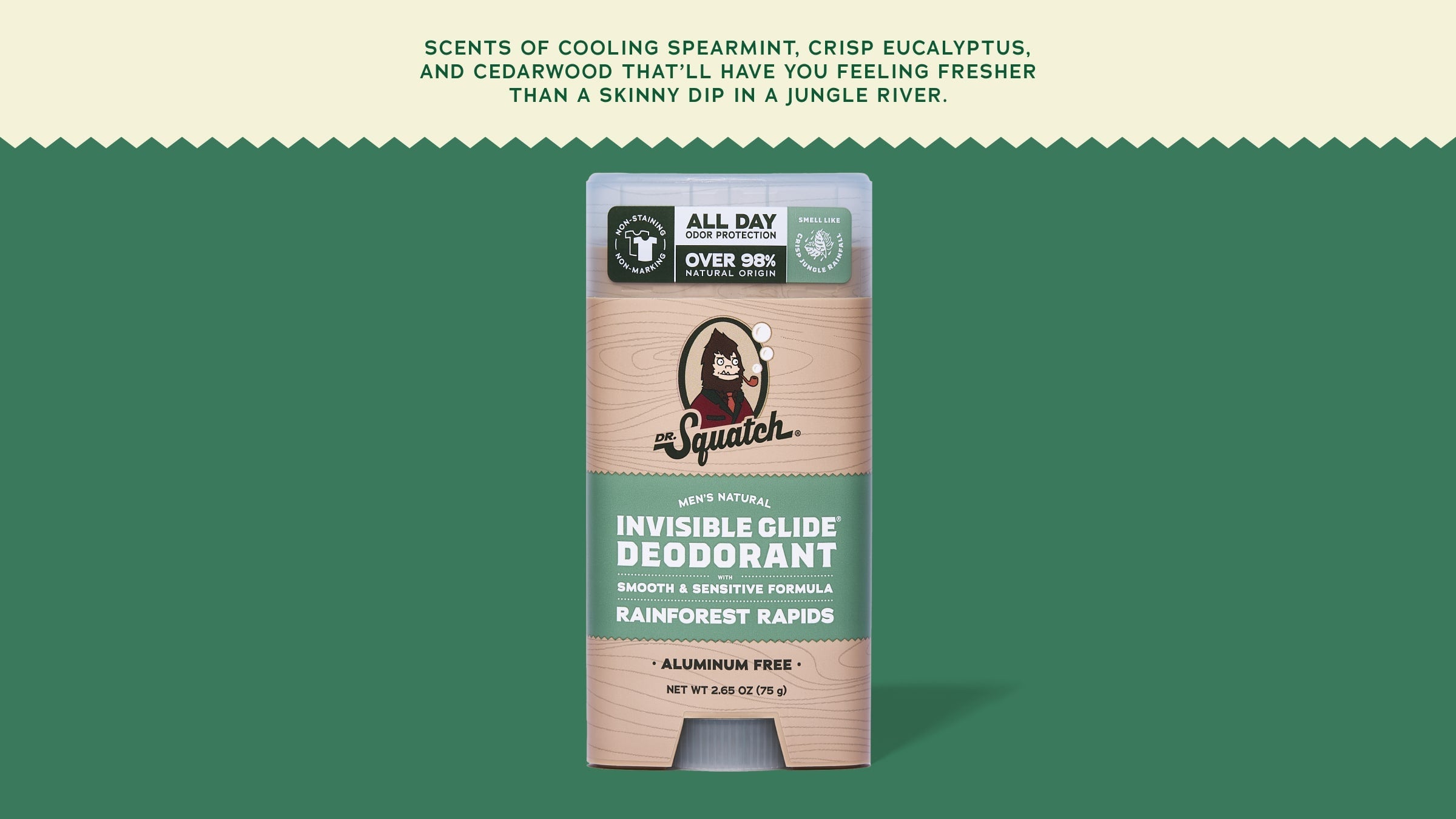 Rainforest Rapids Invisible Glide Deodorant - Start Fresh With a Bold Bar