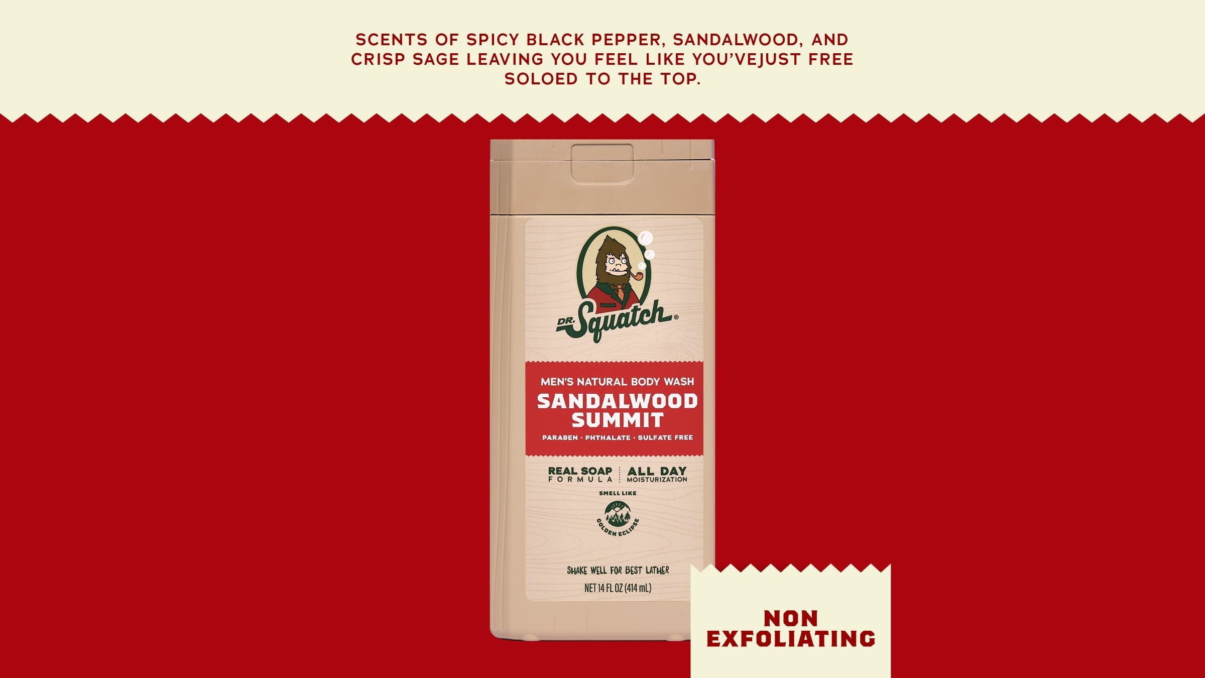 14 oz Sandalwood Summit Body Wash - Good Morning Good Soap