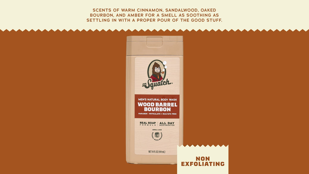 14 oz Wood Barrel Bourbon Body Wash - Go From Dirty to Fresh