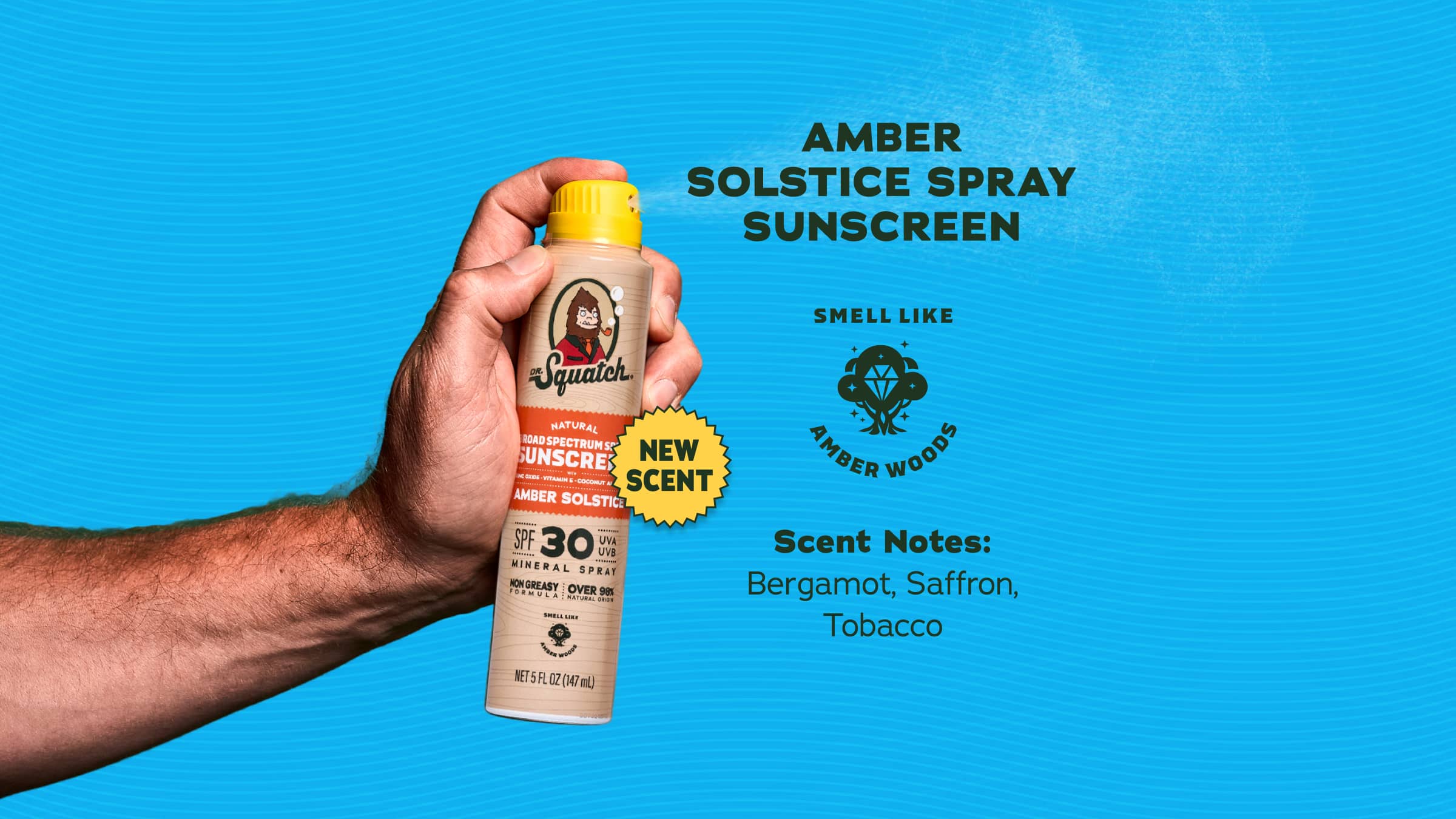 Amber Solstice Spray Sunscreen - Fresh Scent Every Shower