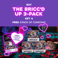 Bricc'd Up Condom 3-Pack - Clean Up Then Head Out
