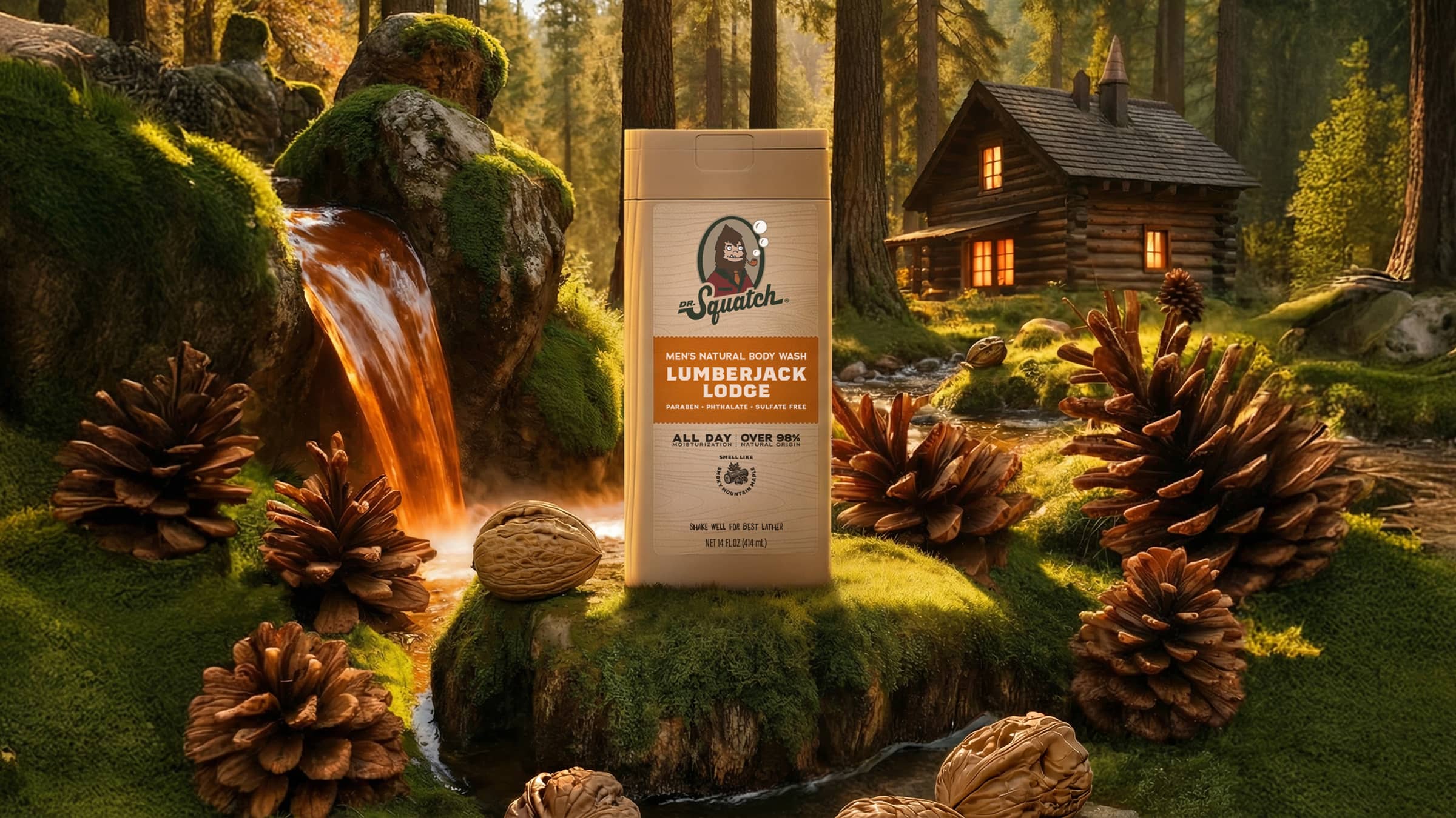 14 oz Lumberjack Lodge Body Wash - Feel Clean and Smell Clean