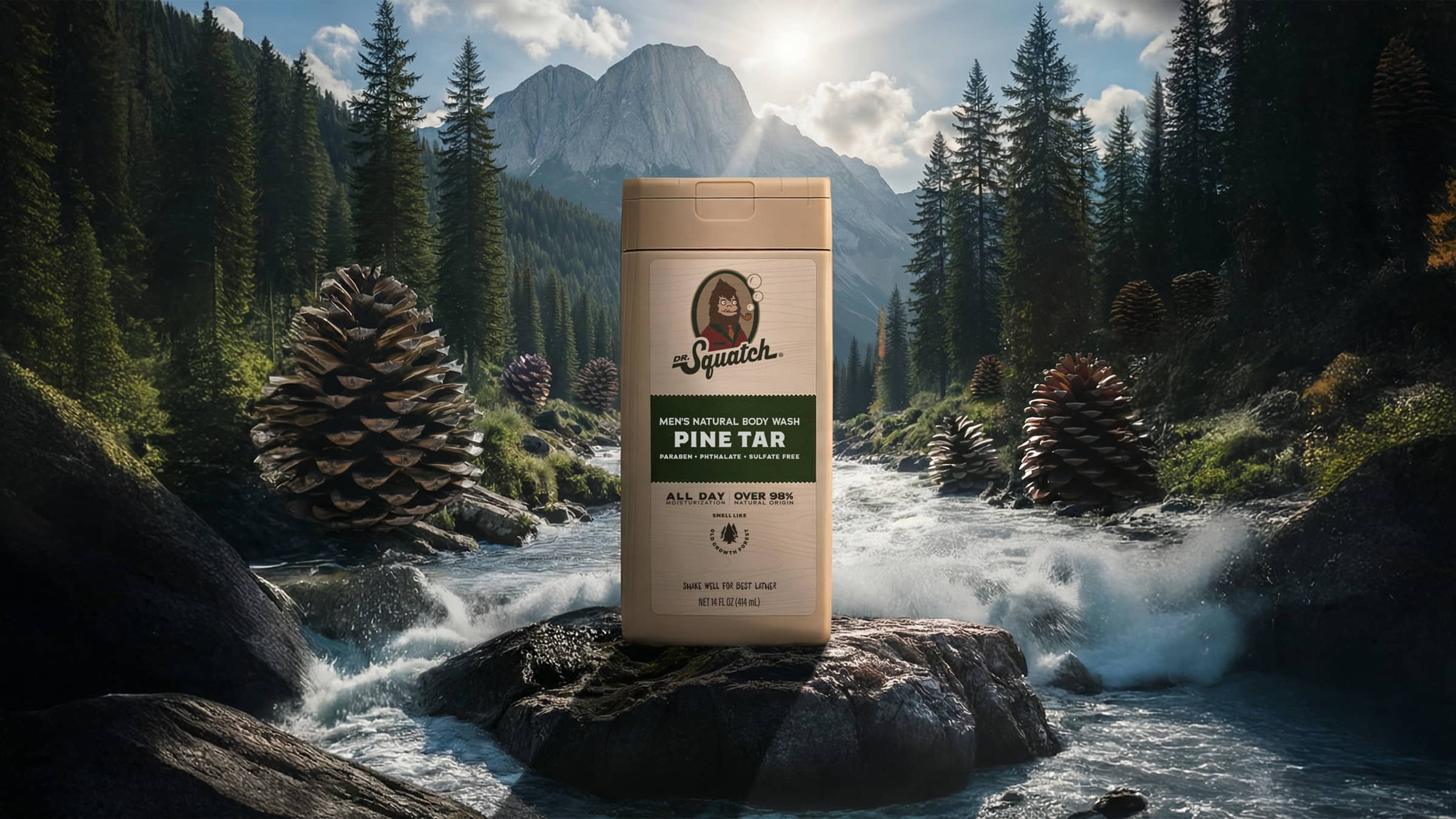 14 oz Pine Tar Body Wash - Wash Up and Win the Day