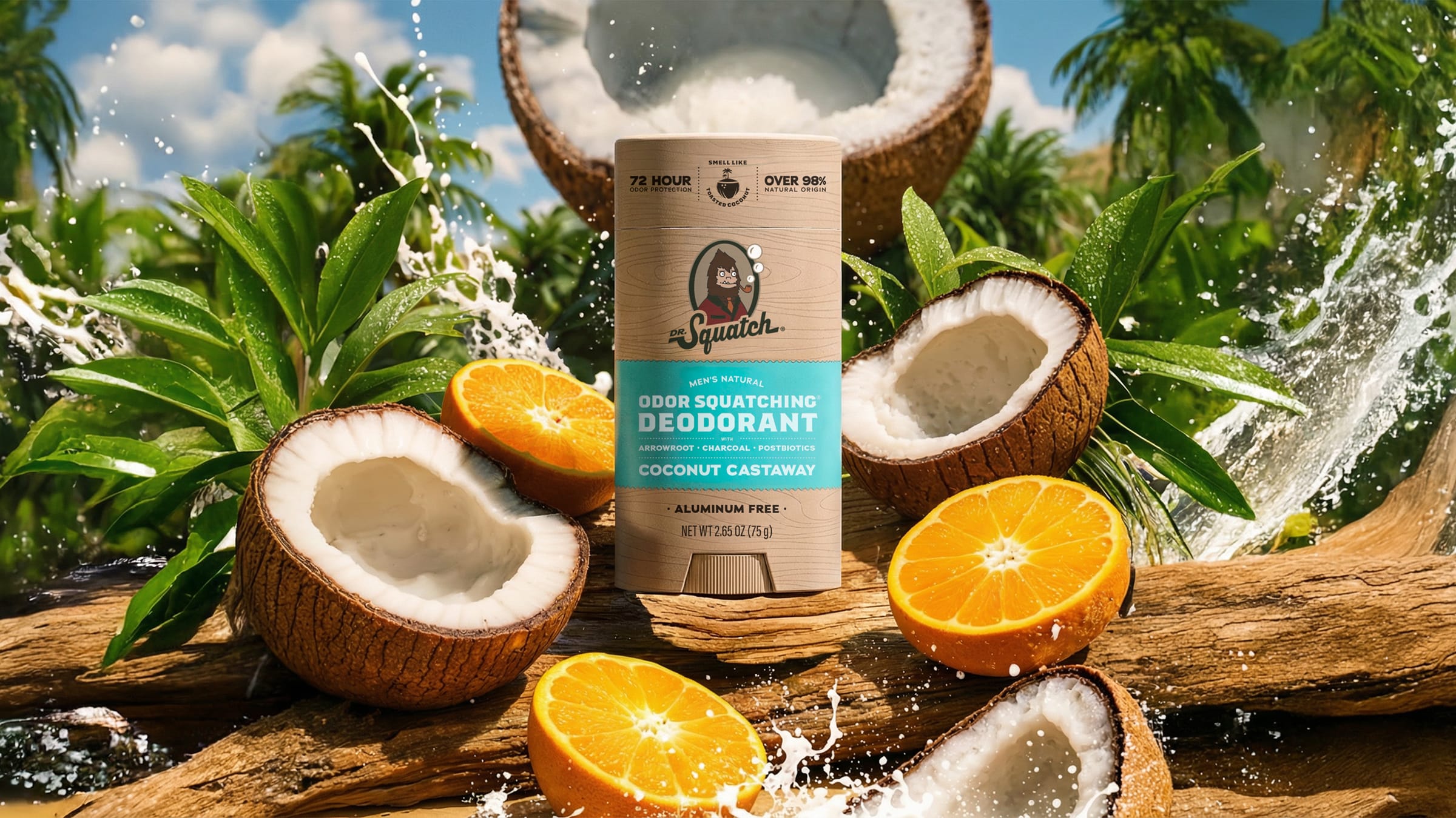 Coconut Castaway Deodorant - Lather Up and Level Up