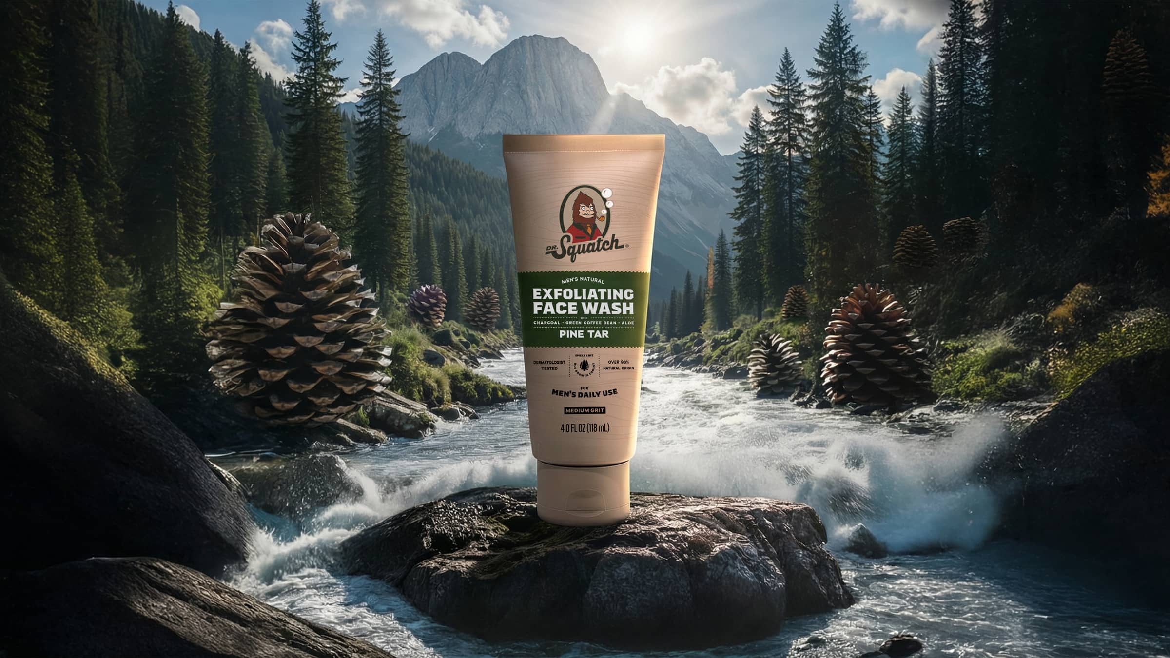 Pine Tar Exfoliating Face Wash - Freshen Up Your Day