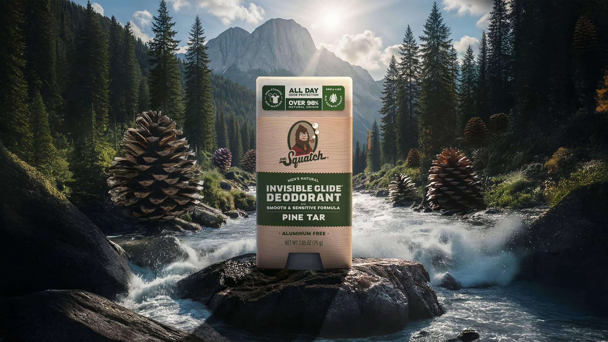 Pine Tar Invisible Glide Deodorant - Freshen Your Daily Routine