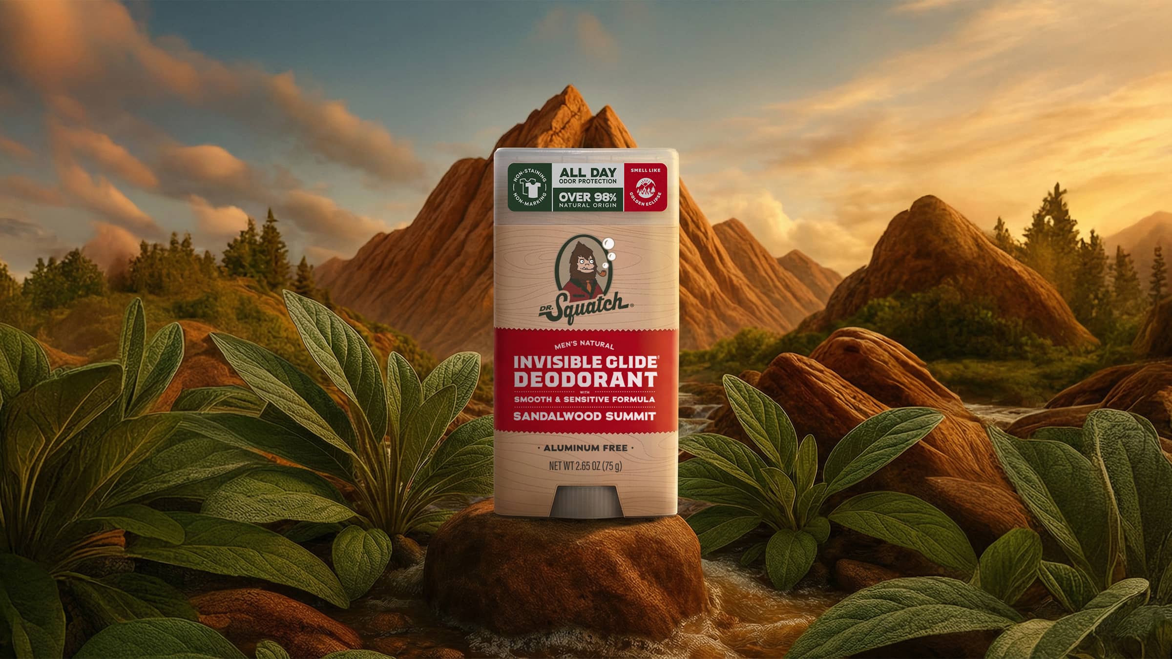 Sandalwood Summit Invisible Glide Deodorant - Fresh Vibes Start Here