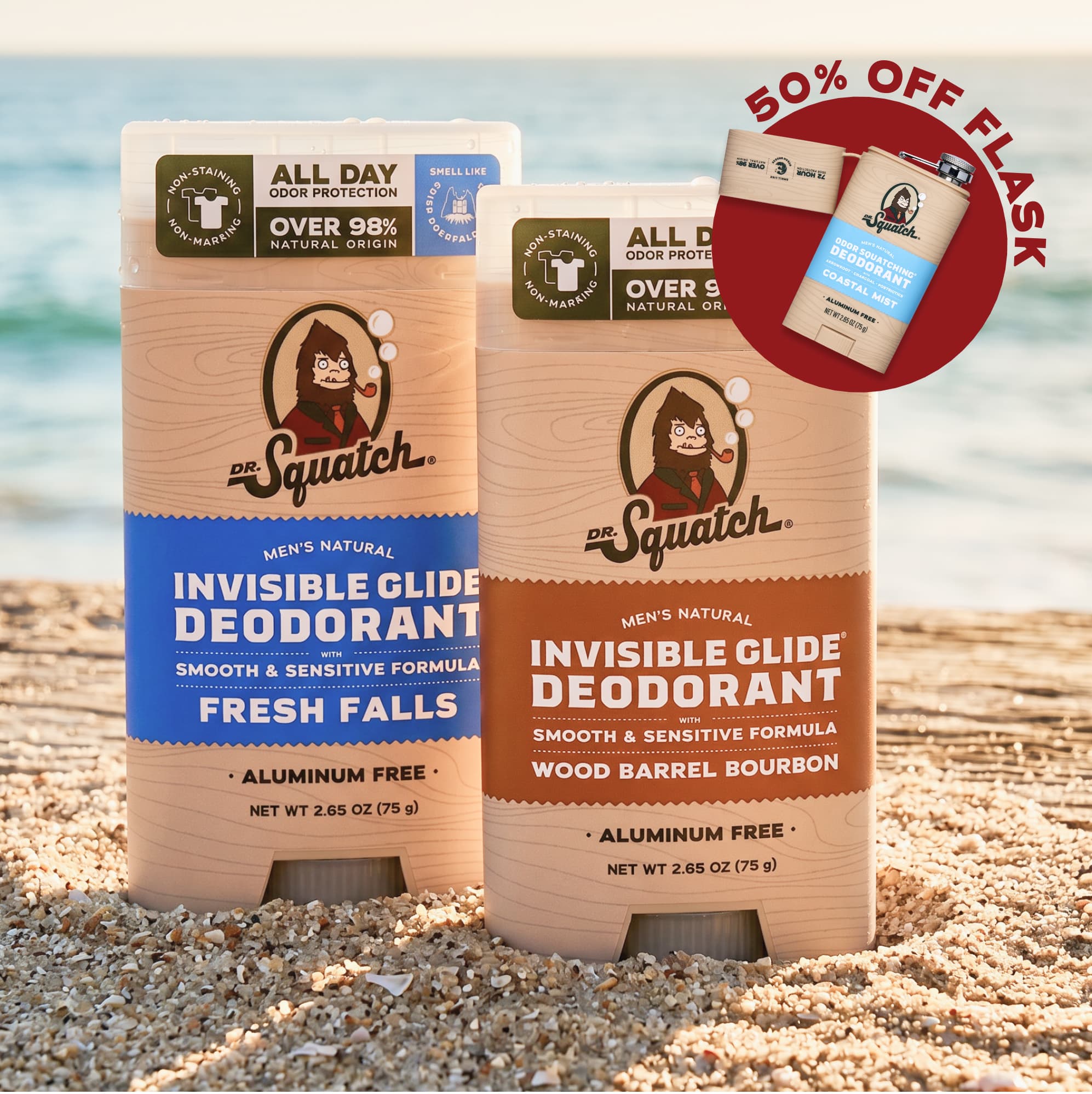 2-Pack Glide + Deo Flask - Fresh Scent With No Fuss