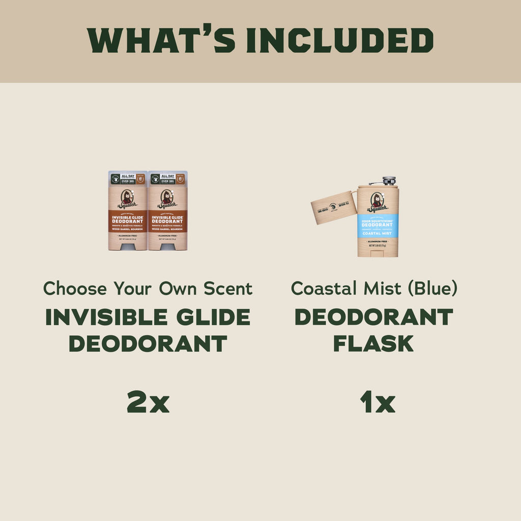 2-Pack Glide + Deo Flask - Fresh Scent With No Fuss