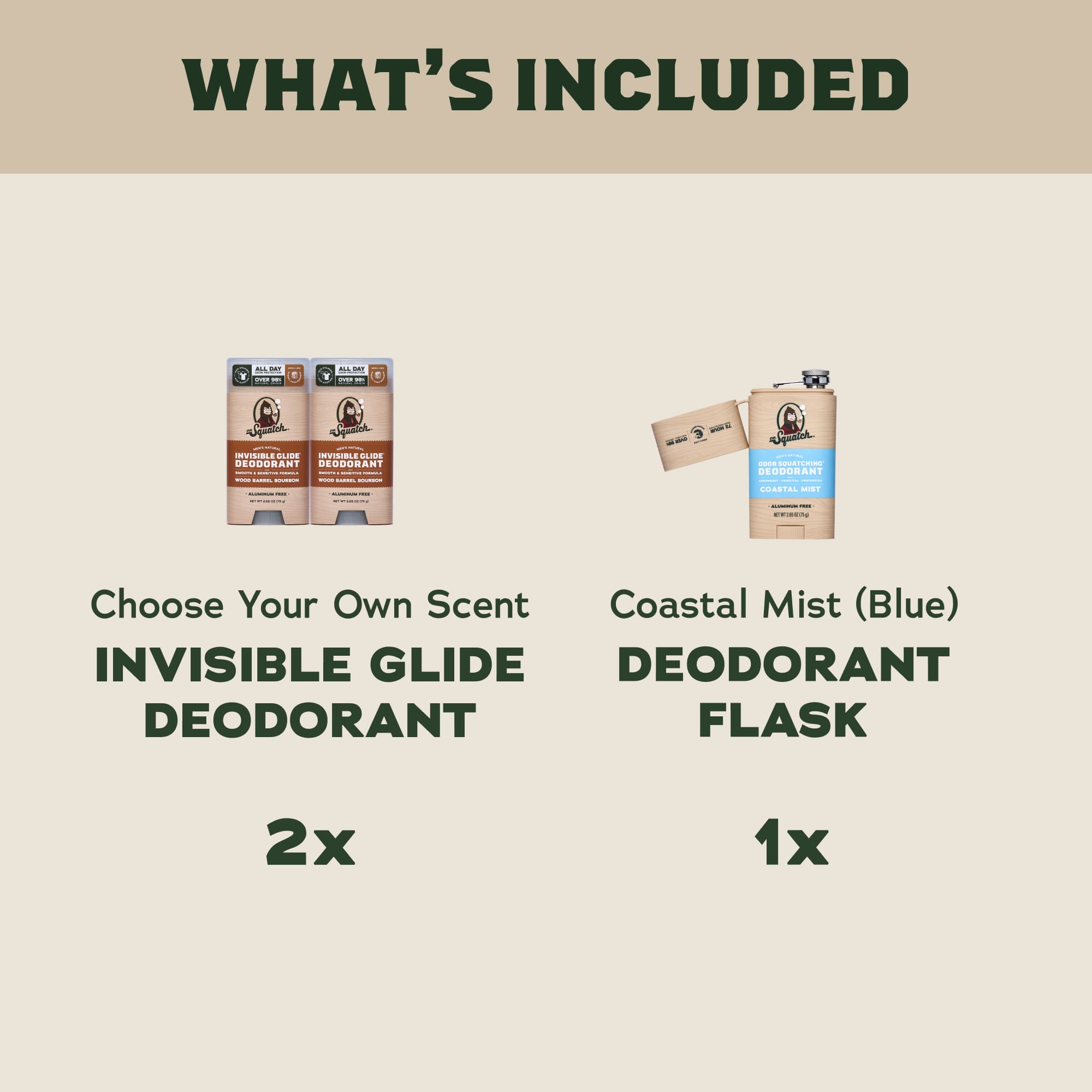 2-Pack Glide + Deo Flask - Fresh Scent With No Fuss