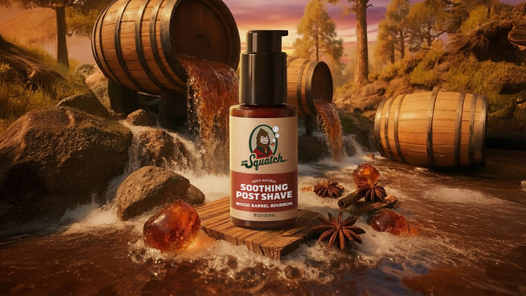 Soothing Post Shave Wood Barrel Bourbon - Grab a Bar Worth Using