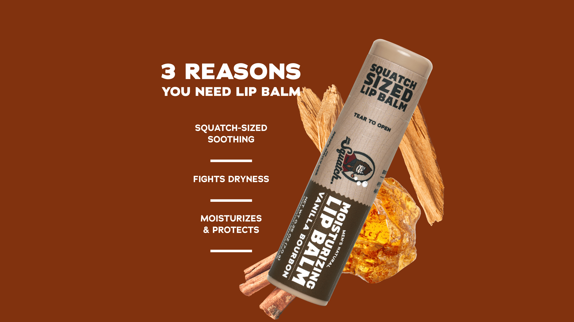 Vanilla Bourbon Lip Balm - Fresh Soap for Men