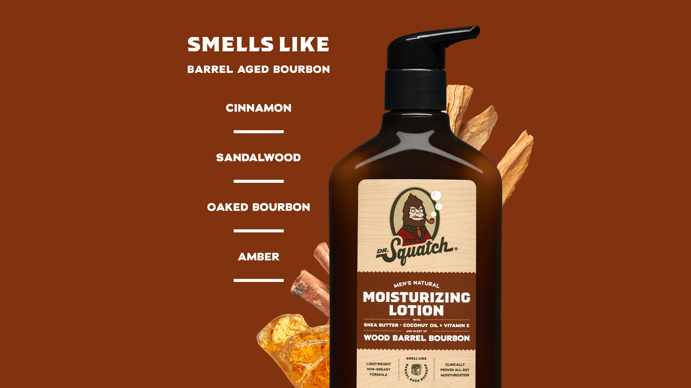 Wood Barrel Bourbon Lotion - Soap That Feels Like Gear