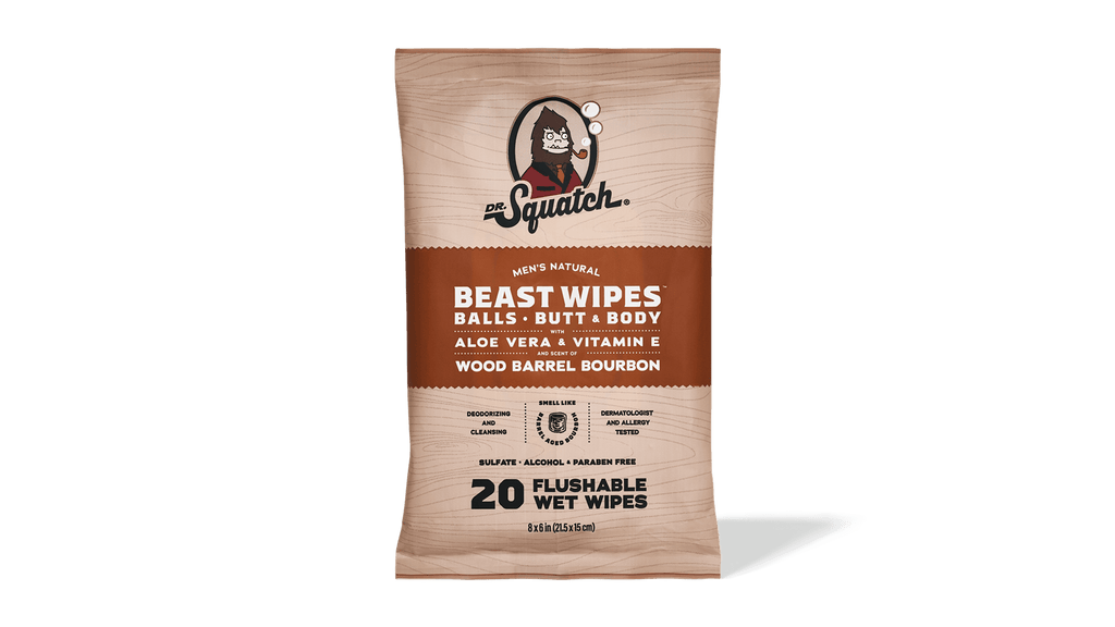 Wood Barrel Bourbon Wipes - Step Out Fresh From the Shower
