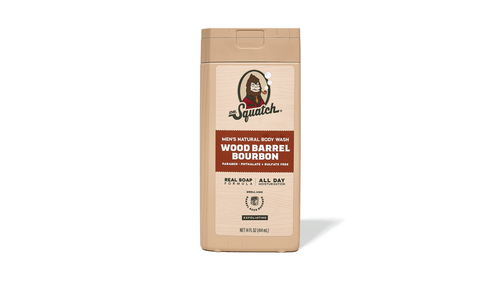 14 oz Wood Barrel Bourbon Exfoliating Body Wash - Soap With a Fresh Kick